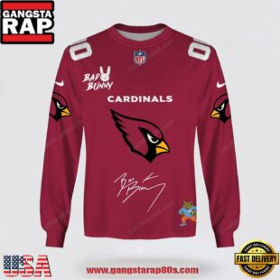 Custom Name Arizona Cardinals x Bad Bunny Super Bowl 2026 3D Sweatshirt