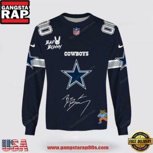 Custom Name Dallas Cowboys x Bad Bunny Super Bowl 2026 3D Sweatshirt