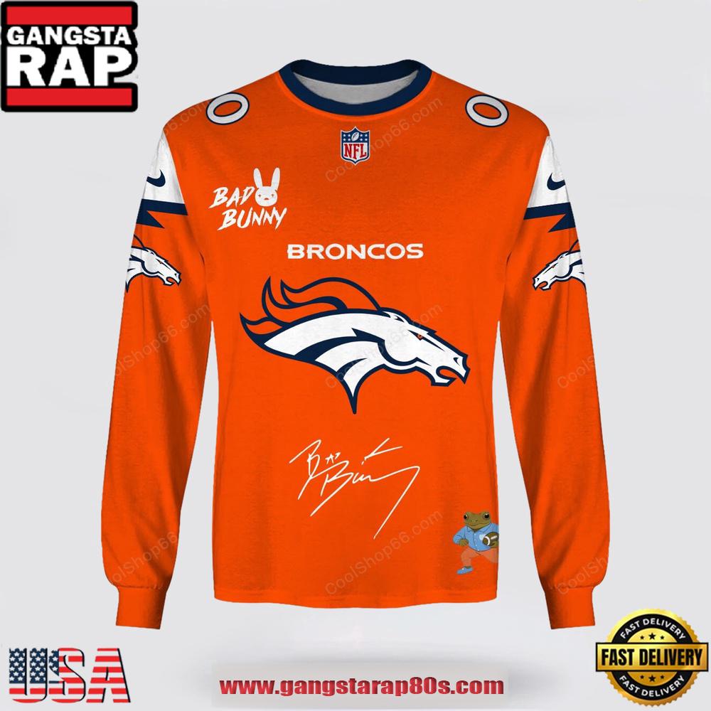 NFL Denver Broncos x Bad Bunny Super Bowl 2026 Special Edition Custom Sweatshirt NFL Denver Broncos x Bad Bunny Super Bowl 2026 Special Edition Custom Sweatshirt