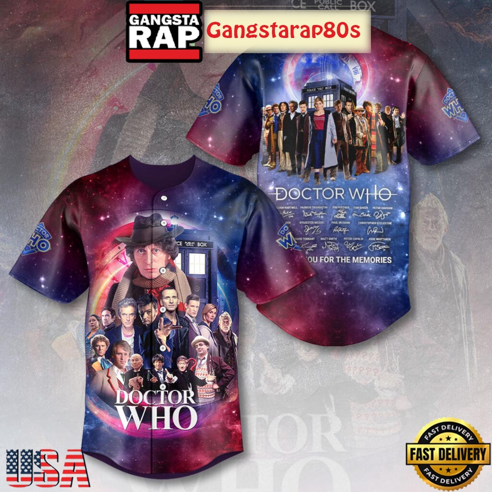 Doctor Who Thanks You For The Memories Baseball Jersey Doctor Who Thanks You For The Memories Baseball Jersey