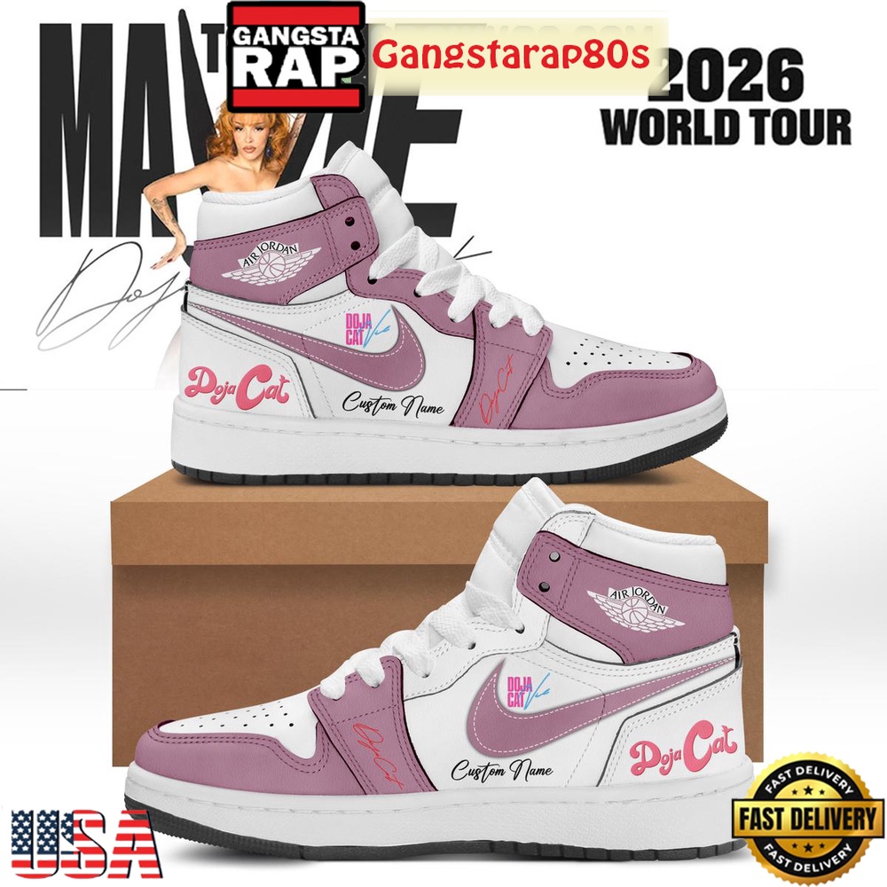 Doja Cat The Tour Ma Vie World Tour 2026 Custom Air Jordan 1 Running Sneakers Shoes Doja Cat The Tour Ma Vie World Tour 2026 Custom Air Jordan 1 Running Sneakers Shoes
