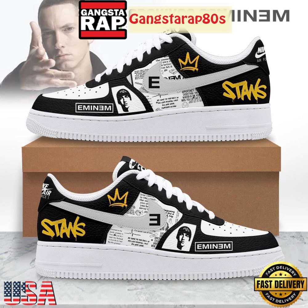 Eminem Stans New Edition 2025 Air Force 1 Running Sneakers Shoes Eminem Stans New Edition 2025 Air Force 1 Running Sneakers Shoes