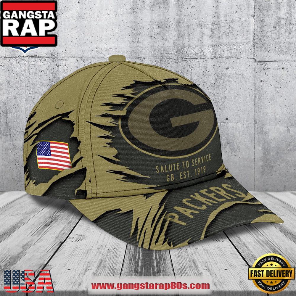 NFL Green Bay Packers Salute to Service 2025 New Cap Hats NFL Green Bay Packers Salute to Service 2025 New Cap Hats