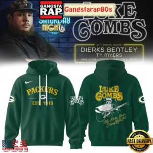 Green Bay Packers x Luke Combs My Kinda Saturday Night Tour Green Limited Edition Hoodie