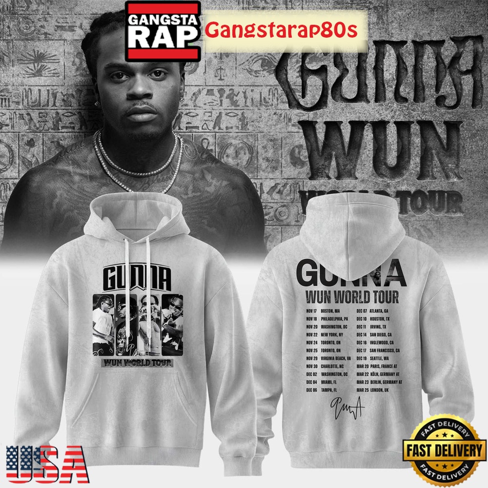 Gunna Wun World Tour 2025 Limited Edition Unisex Hoodie Gunna Wun World Tour 2025 Limited Edition Unisex Hoodie
