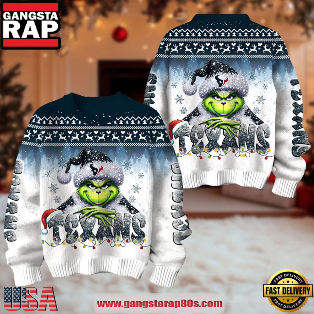 Houston Texans NFL x The Grinch 2025 Edition Ugly Christmas Sweater Houston Texans NFL x The Grinch 2025 Edition Ugly Christmas Sweater