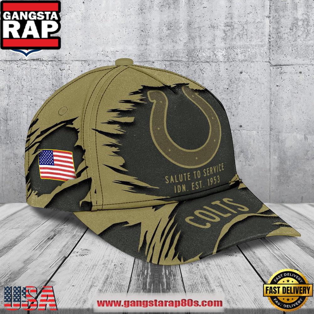 NFL Indianapolis Colts Salute to Service 2025 New Cap Hats NFL Indianapolis Colts Salute to Service 2025 New Cap Hats