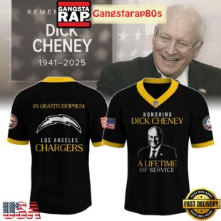 Los Angeles Chargers Honoring Dick Cheney Tribute 1941-2025 Football Jersey