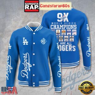 Los Angeles Dodgers 9x World Series Champions We Are All Dodgers New Edition Baseball Jacket