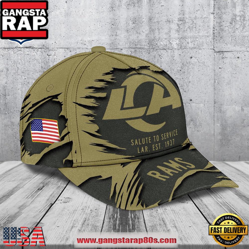 NFL Los Angeles Rams Salute to Service 2025 New Cap Hats NFL Los Angeles Rams Salute to Service 2025 New Cap Hats