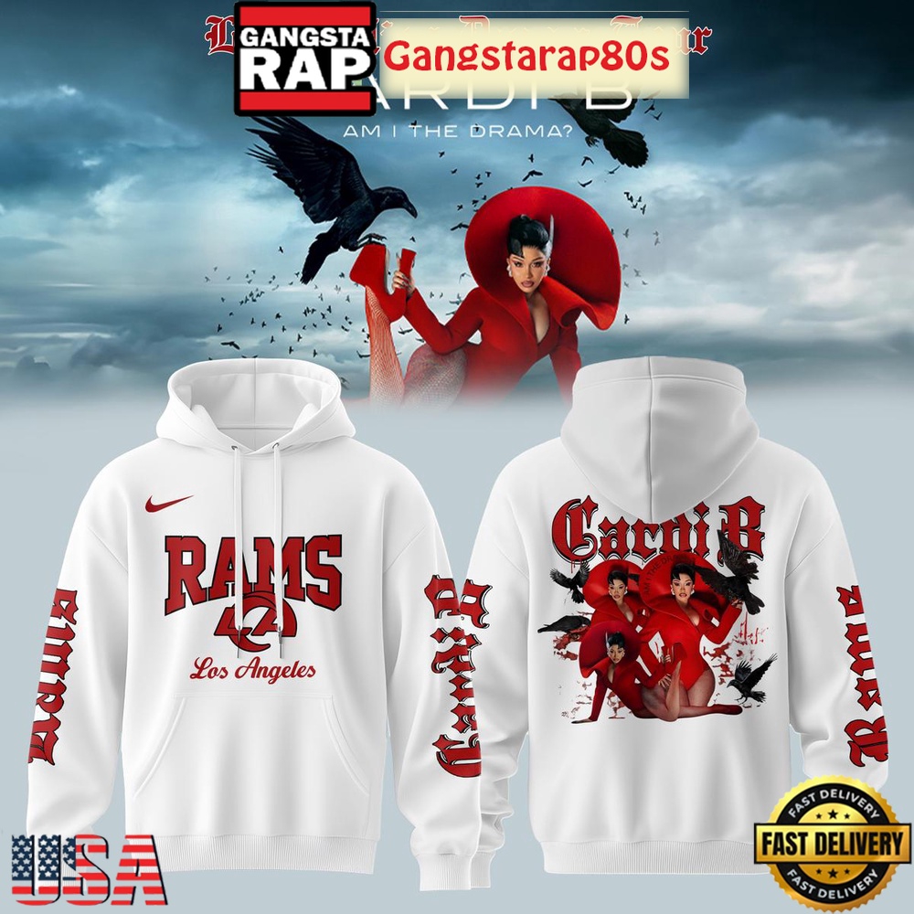 Los Angeles Rams x Cardi B Little Miss Drama Tour 2026 Limited Edition Hoodie Los Angeles Rams x Cardi B Little Miss Drama Tour 2026 Limited Edition Hoodie