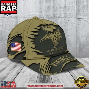 Minnesota Vikings 2025 Salute to Service Classic Baseball Cap