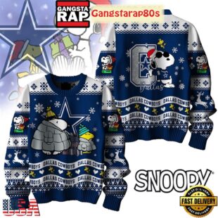 NFL Dallas Cowboys x Peanuts Snoopy New 2025 Ugly Christmas Sweater