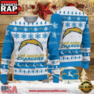 NFL Los Angeles Chargers 2025 Reindeer Christmas Tree Ugly Xmas Sweater