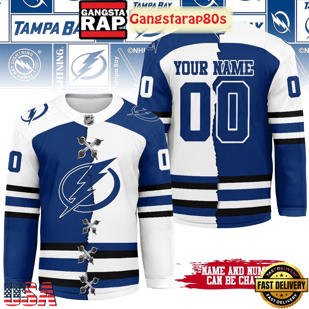 NHL Tampa Bay Lightning Mix Home Away 2025 Custom Hockey Jersey NHL Tampa Bay Lightning Mix Home Away 2025 Custom Hockey Jersey