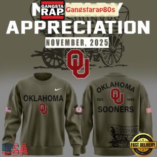 Oklahoma Sooners Military Appreciation 2025 Sweatshirt