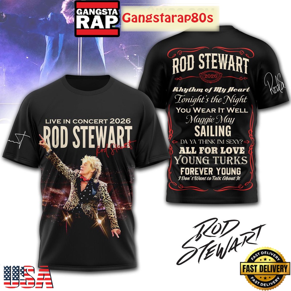 Rod Stewart Live In Concert 2025 3D Shirt Rod Stewart Live In Concert 2025 3D Shirt