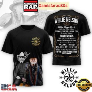 Willie Nelson If We Make It Through December Black 3D Shirt